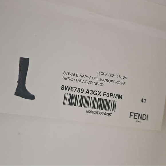 FENDI ROCKOKO BOOTS FF LOGO - Picture 4 of 7